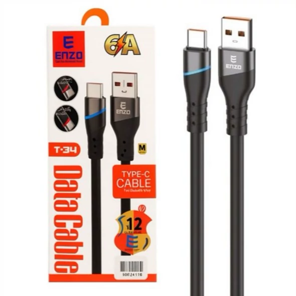کابل شارژ USB Type-C انزو مدل T32